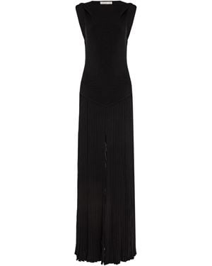 Christopher Esber Pleated Knit Maxi Dress - Black