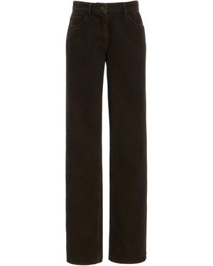 The Row Carlyl Rigid Mid-Rise Straight-Leg Jeans - Black