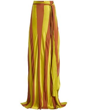 Zankov Evy Silk Maxi Skirt - Yellow