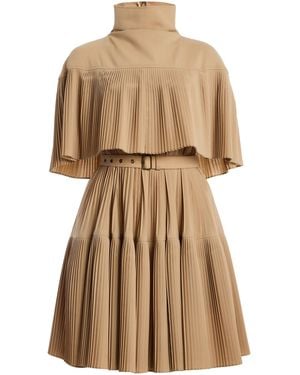 Ulla Johnson Lucille Pleated Wool Mini Dress - Natural