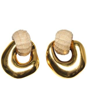 Johanna Ortiz God Of The Sun-Tone Statement Earrings - White