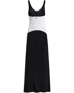 Brandon Maxwell Paloma Colour Blocked Midi Dress - Black