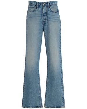FRAME The Vertical Rigid High-Rise Straight-Leg Jeans - Blue
