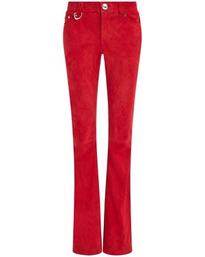 Aje. Varleta Faux Suede Leather Pants - Red