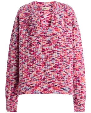 Sanderlak Split Wool-Cotton Sweater - Pink