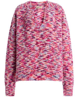 Sanderlak Split Wool-Cotton Jumper - Pink