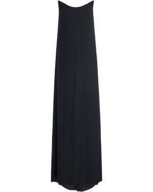 Del Core Strapless Crepe Gown - Black