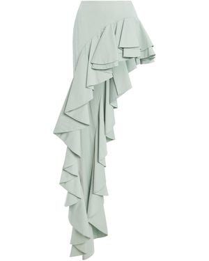 LAQUAN SMITH Tiered Ruffle Mini Skirt - Green