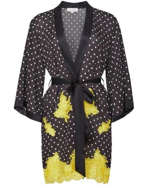 Fleur du Mal Lace Applique Robe - Black