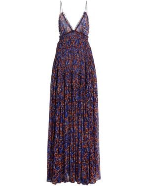 Ulla Johnson Atrani Pleated Silk Gown - Purple