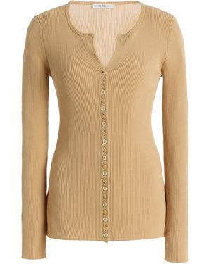 Third Form Exclusive Moonlit Ribbed Knit Cardigan - Natural