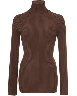 Pepa Pombo Acacia Mock Neck Top - Brown