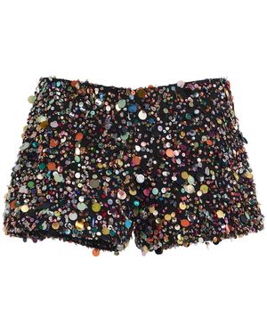 La Veste Exclusive La Isla Sequinned Mini Shorts - Black