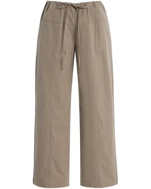 Deiji Studios Seam Cotton Poplin Trousers - Natural