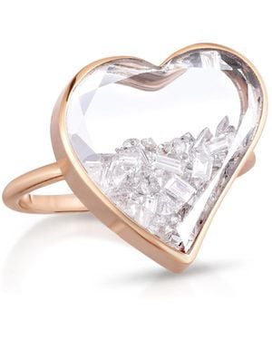 Moritz Glik Afago 18K Diamond Heart Ring - Metallic