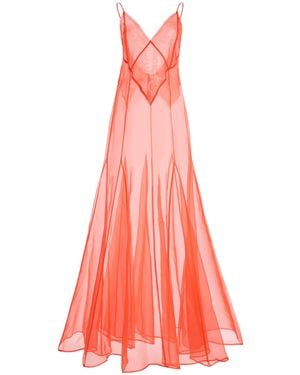 Kamperett Lalique Silk Organza Gown - Pink