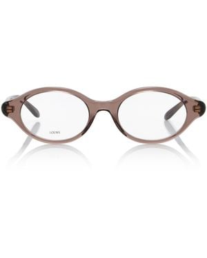 Loewe Round-Frame Acetate Glasses - Brown