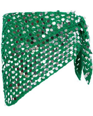 Zankov Timmy Cotton Macrame Scarf - Green