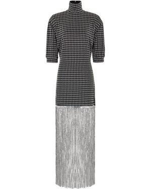 Rabanne Geometric Embellished Maxi Dress - Grey