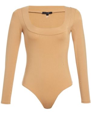 The Park Maranda Scoop Neck Pyratex Power 3 Full-Bottom Bodysuit - White