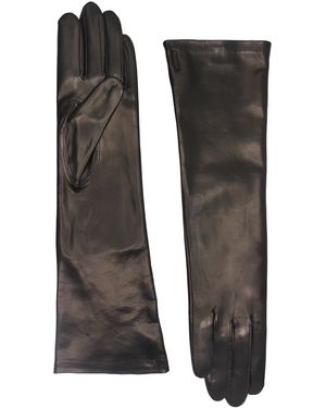 Agnelle Christina Leather Gloves - Black