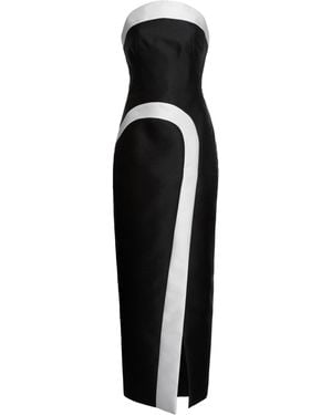 Zuhair Murad Crepe Duchesse Strapless Midi Dress - Black