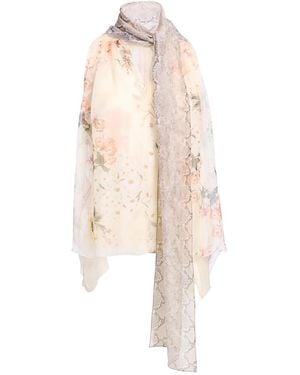 Elie Saab Print Chiffon Top - White