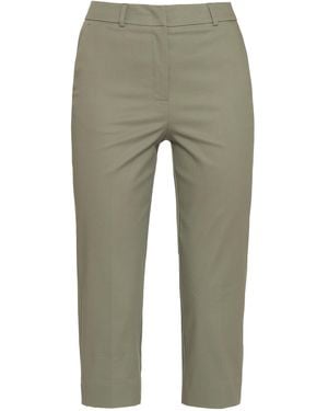 DES_PHEMMES Mid-Rise Tailored Cotton-Blend Capri Pants - Green