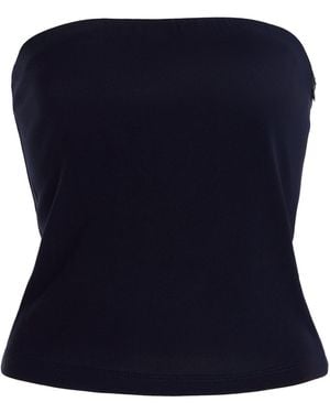 Anemos Ritts Strapless Stretch-Twill Top - Blue