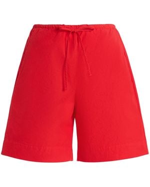 Leset Kyoto Carpenter Cotton Shorts - Red