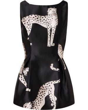 ROAME. Vixon Cheetah Top - Black