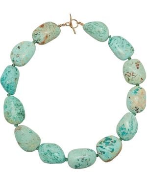 Lizzie Fortunato 14K Necklace With Large Peruvian And Emerald - Green