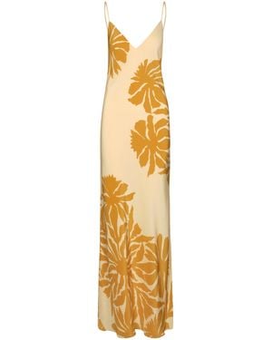 Johanna Ortiz Tropical Harmony Silk Maxi Dress - Metallic