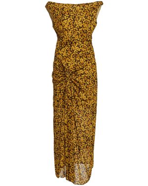 Dries Van Noten Dumas Off-The-Shoulder Maxi Dress - Metallic
