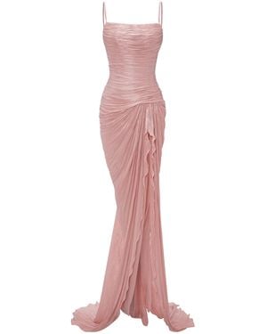 Marmar Halim Draped Ruched Gown - Pink