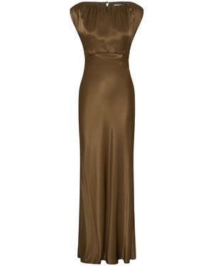 Anna Quan Ophelia Satin Maxi Dress - Natural