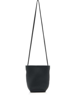 The Row Park N/S Leather Crossbody Bag - Black