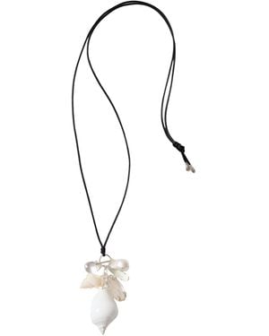 Chan Luu Conch Shell Charm Necklace - Black