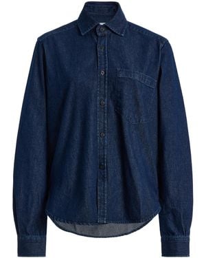 With Nothing Underneath Exclusive The Classic Denim Shirt - Blue