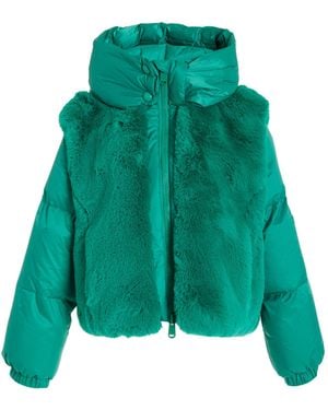 Goldbergh La Reine Faux Fur Down Ski Jacket - Green