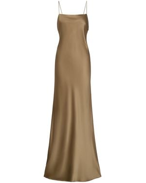 Twp Scoop Back Silk Slip Dress - Natural