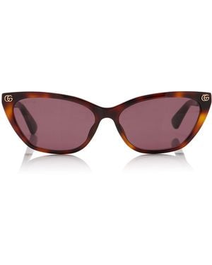 Gucci Cat-Eye Acetate Sunglasses - Red