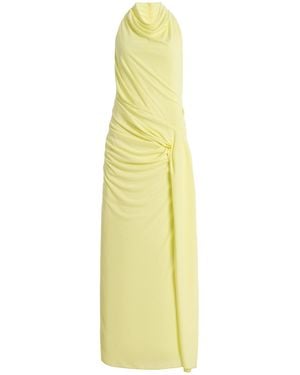 Significant Other Drue Draped Jersey Maxi Dress - Yellow