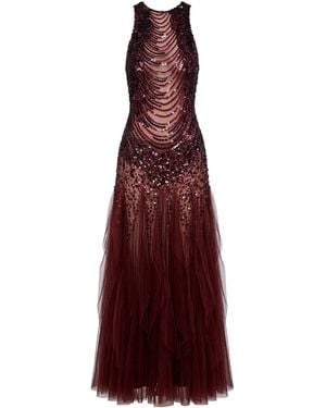 weise Rocio Sequined Midi Dress - Red