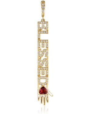 Eden Presley Blessed Mantra Pendant - Metallic