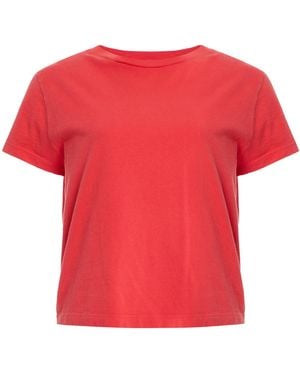Agolde Adine Cotton T-Shirt - Red