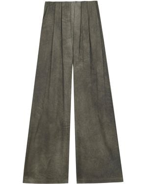 Cortana Odisea Satin Wide Leg Pants - Gray