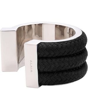 Alaïa Cotton Cord Cuff - Black
