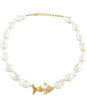 Amrapali 18K Popcorn Pearl Neckpiece Necklace - White