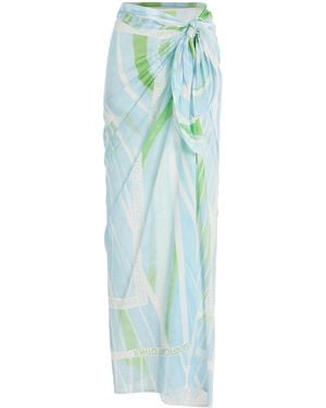 Significant Other Giorgie Linen-Blend Sarong Skirt - Blue